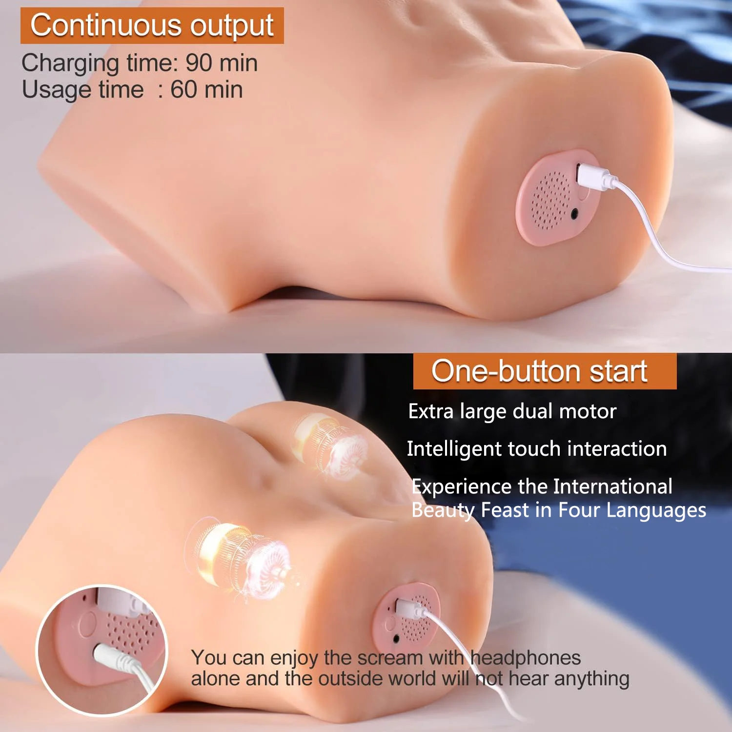 Electric Torso Masturbator 3050g UAE – Vibration & Control Model