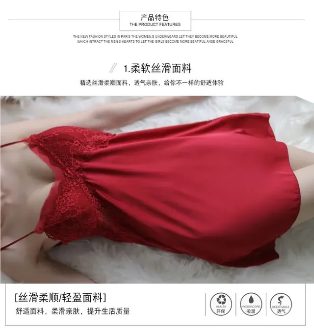 Ice Silk Slip Dress UAE – Smooth Lightweight Nightwear — photo 6