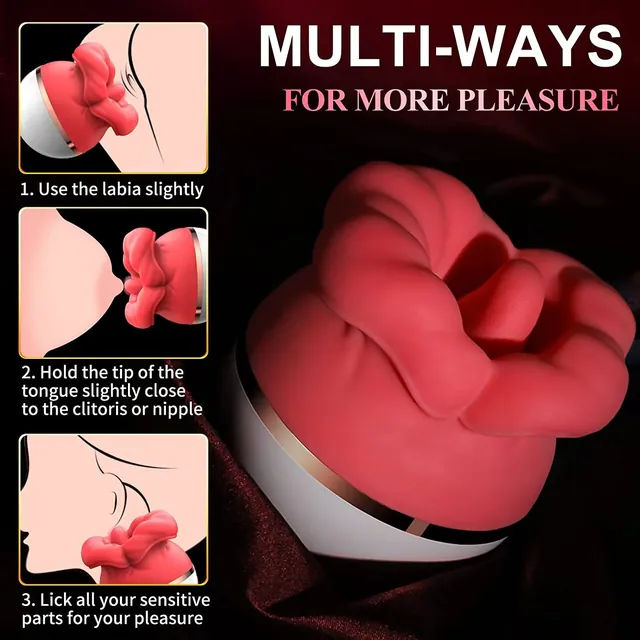Rose Vibrator UAE – Licking Head & Air Pulse Suction