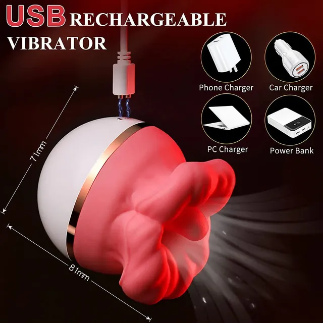 Rose Vibrator UAE – Licking Head & Air Pulse Suction — photo 5